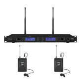 IMG Stageline TXS-626KIT4 Drahtloses Dual-Revers-Krawattenklammer-Mikrofonsystem (CH38)